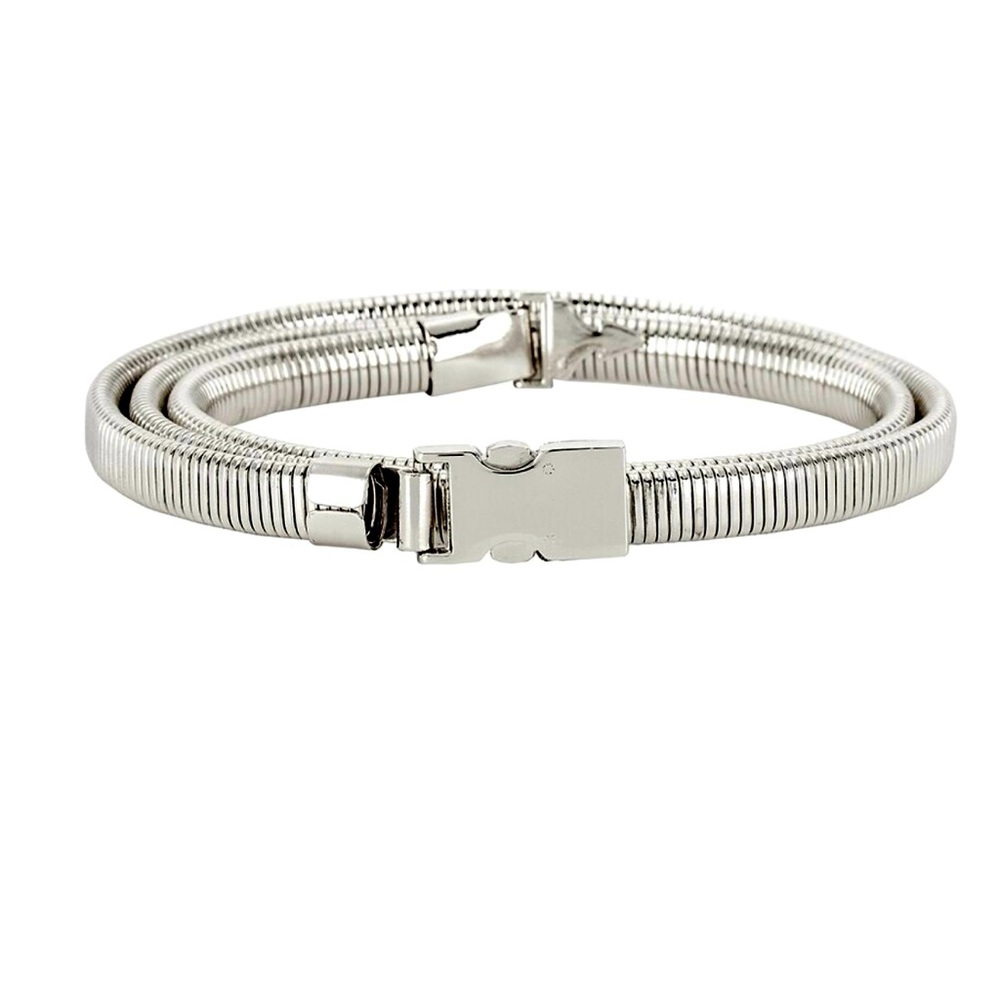 Lovers + Friends Revolve Silver Clasp Front Belt NEW OSFM